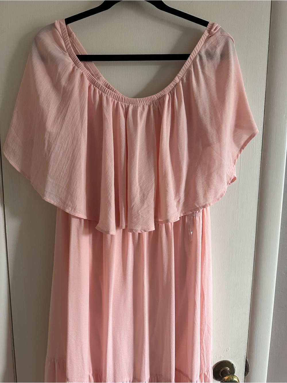 VENUS Blush Pink Off-Shoulder Maxi Dress - Picture 2 of 3